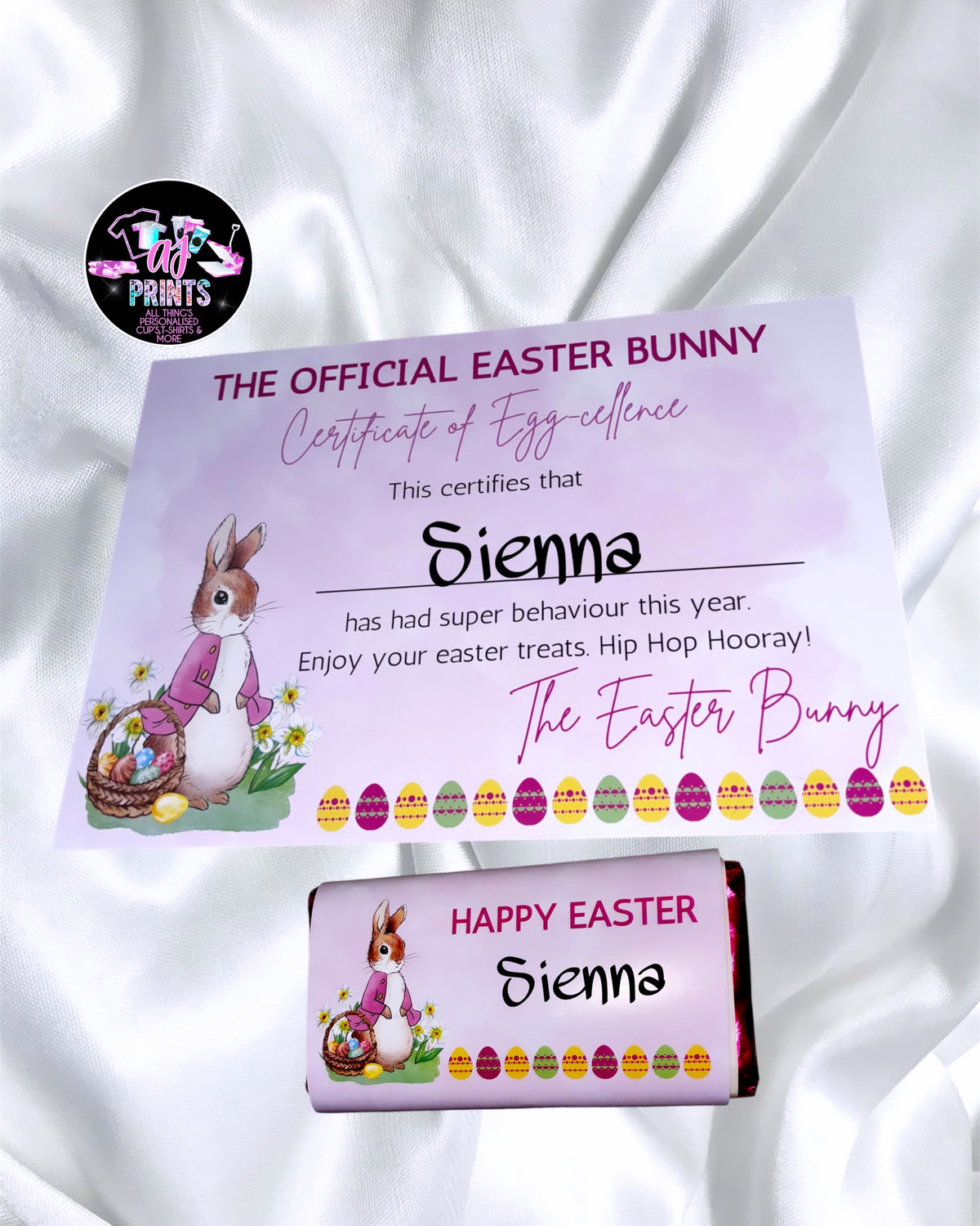 EASTER CERTIFICATE & CHOCOLATE BAR SET